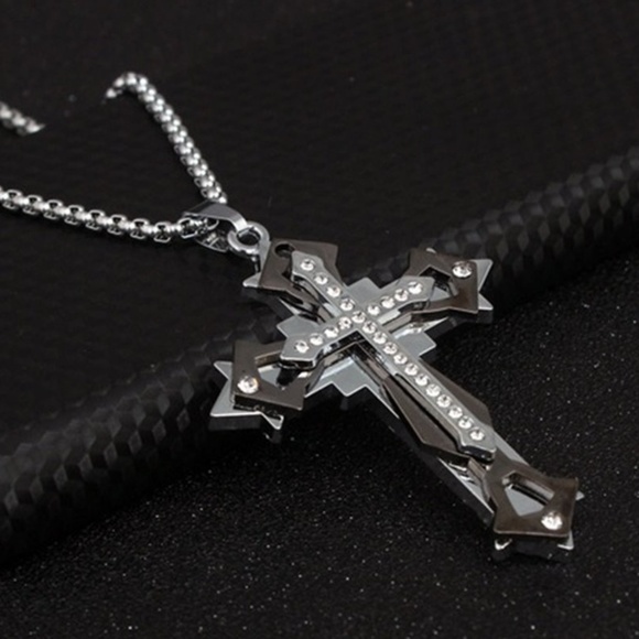 Accessories Menunisex Titanium Steelcz Cross Necklace Poshmark